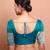 Blue Silk Round Neck Readymade Blouse