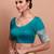 Blue Silk Round Neck Readymade Blouse