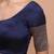 Navy Blue Silk Round Neck Readymade Blouse