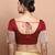 Maroon Silk Round Neck Readymade Blouse
