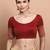 Maroon Silk Round Neck Readymade Blouse