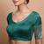 Rama Green Silk Round Neck Readymade Blouse