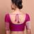 Magenta Silk Round Neck Readymade Blouse