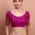 Magenta Silk Round Neck Readymade Blouse