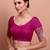 Magenta Silk Round Neck Readymade Blouse