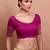 Magenta Silk Round Neck Readymade Blouse