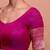 Magenta Silk Round Neck Readymade Blouse