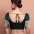 Green Silk Round Neck Readymade Blouse