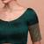 Green Silk Round Neck Readymade Blouse