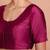 Wine Silk Round Neck Readymade Padded Blouse