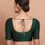 Green Silk Round Neck Readymade Padded Blouse