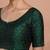Green Silk Round Neck Readymade Padded Blouse