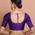 Purple Silk Round Neck Readymade Padded Blouse