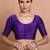 Purple Silk Round Neck Readymade Padded Blouse
