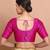 Pink Silk Round Neck Readymade Blouse