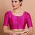 Pink Silk Round Neck Readymade Blouse
