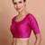 Pink Silk Round Neck Readymade Blouse