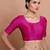Pink Silk Round Neck Readymade Blouse