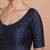 Navy Blue Silk Round Neck Sleeveless Blouse