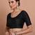 Black Silk Round Neck Readymade Padded Blouse