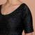 Black Silk Round Neck Readymade Padded Blouse