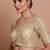 Light Gold Tissue Round Neck Embroidered Readymade blouse