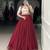 Women's Maroon Rayon Lehenga Choli with Gotta Patti Lace