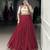 Women's Maroon Rayon Lehenga Choli with Gotta Patti Lace