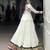 white Rayon Chaniya Choli with Embossed Design & Lace Detailing