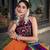 multicolor Rayon Printed Chaniya Choli with Gota Patti work