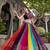 multicolor Rayon Printed Chaniya Choli with Gota Patti work
