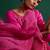 Rani pink embroidered satin kurta set
