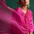 Rani pink embroidered satin kurta set