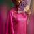 Rani pink embroidered satin kurta set