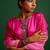 Rani pink embroidered satin kurta set