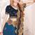 Teal blue and black multi zari resham embroidered border work satin silk saree sari