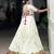 white Rayon Chaniya Choli with Embossed Design Gota Patti Lace
