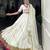 white Rayon Chaniya Choli with Embossed Design Gota Patti Lace