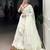 white Rayon Chaniya Choli with Embossed Design Gota Patti Lace