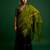 Olive embroidered silk saree