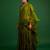 Olive embroidered silk saree