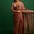Rose pink embroidered silk saree saree with belt