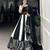 black Rayon Plain Printed Chaniya Choli with Paper Mirror Work and Gota Patti Lace