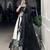 black Rayon Plain Printed Chaniya Choli with Paper Mirror Work and Gota Patti Lace