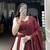 maroon Rayon Printed Chaniya Choli with Paper Mirror Work Gota Patti Lace