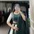 green Rayon Printed Chaniya Choli with Paper Mirror Work Gota Patti Lace