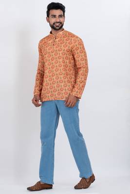 digital print cotton multicolor short kurta 4