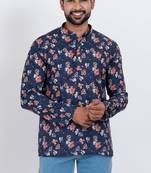 digital print cotton multicolor short kurta