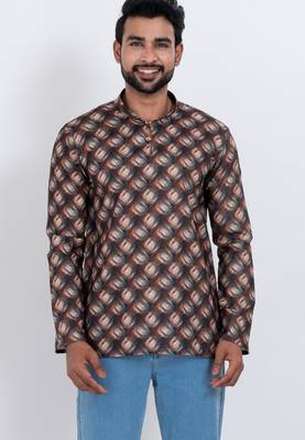 digital print cotton multicolor short kurta 1