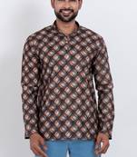 digital print cotton multicolor short kurta